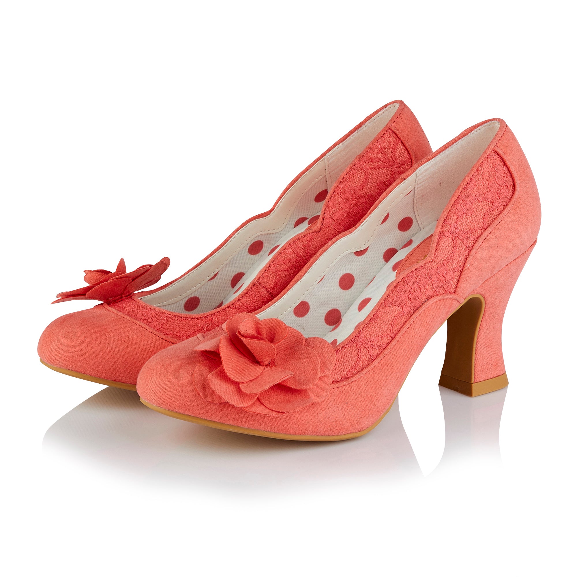 Coral kitten heel store shoes