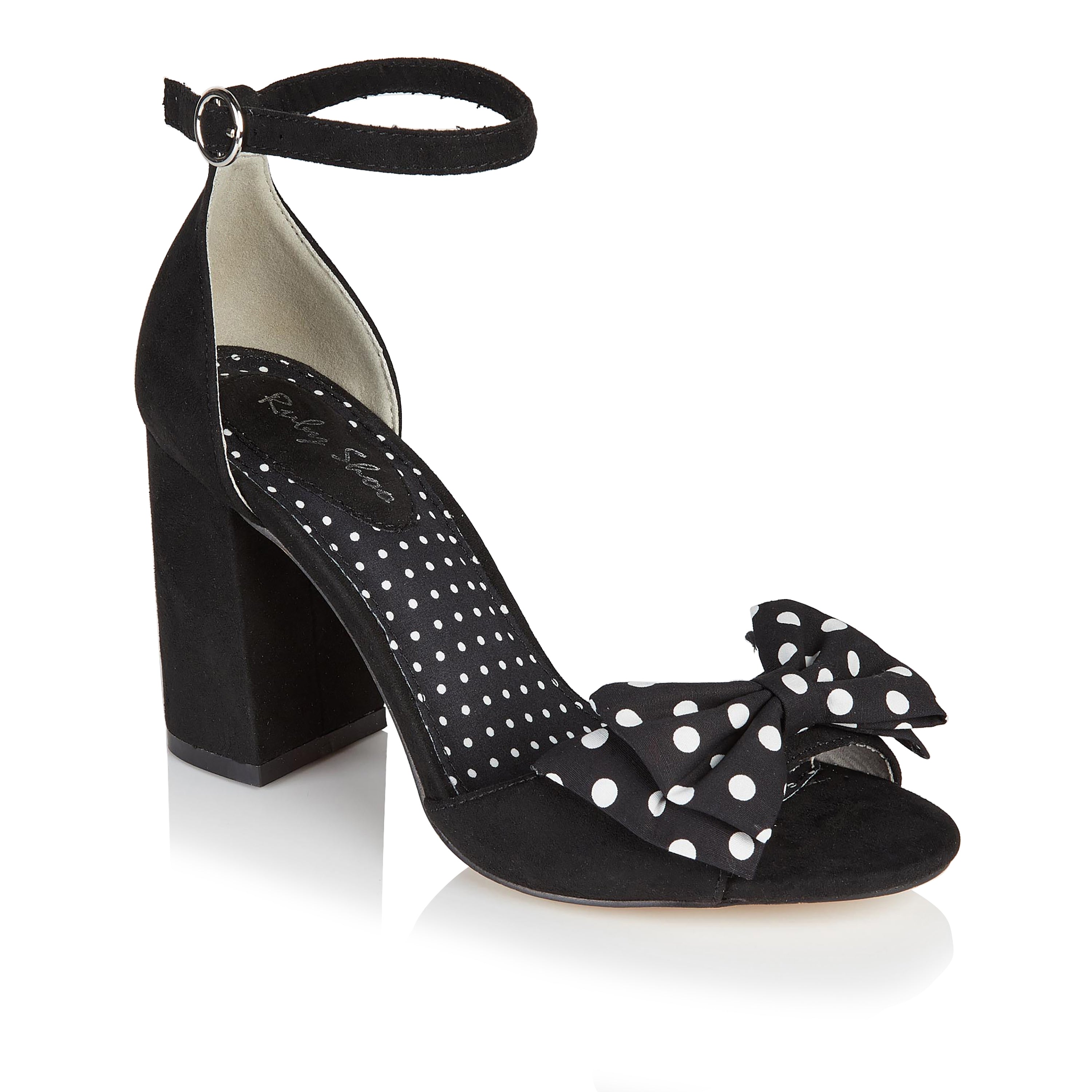 Polka dot block sales heels