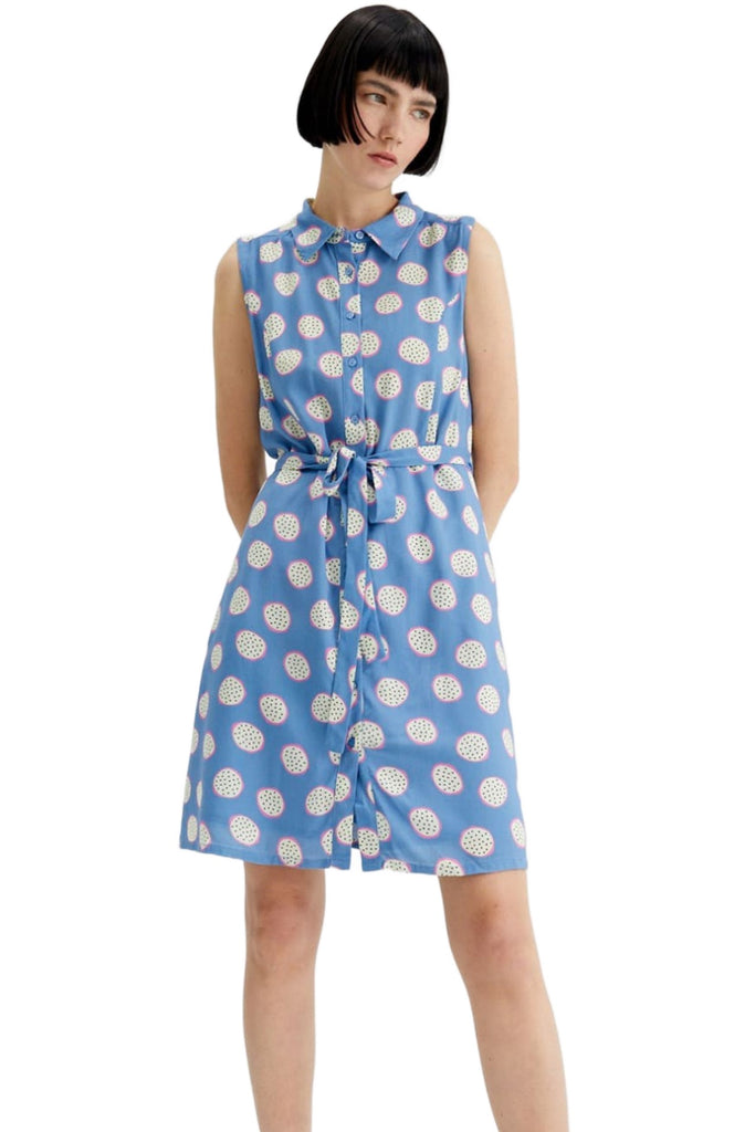 Short shirt dress for girls with polka dot print - Compania Fantastica