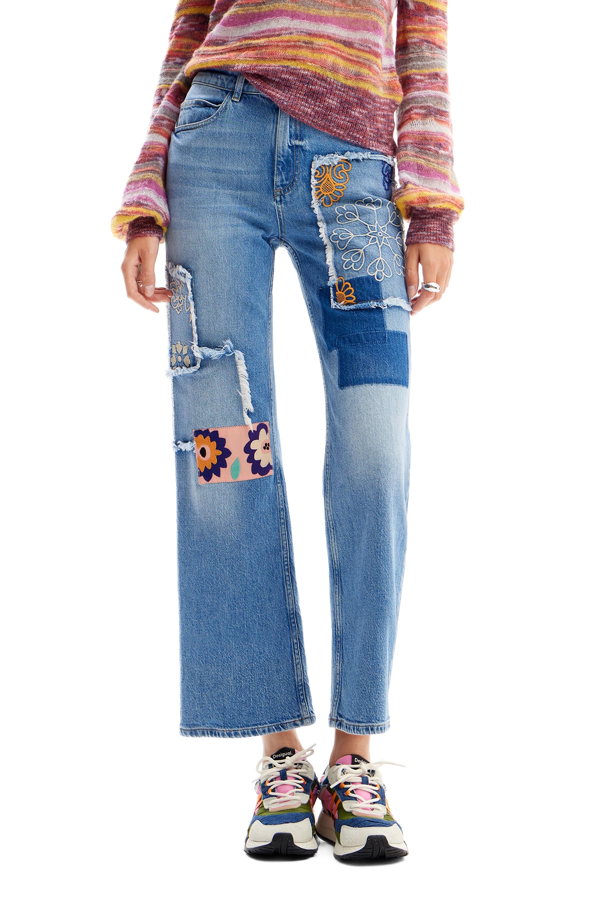 Desigual Mila Patchwork Culotte Jeans 24WWDD97