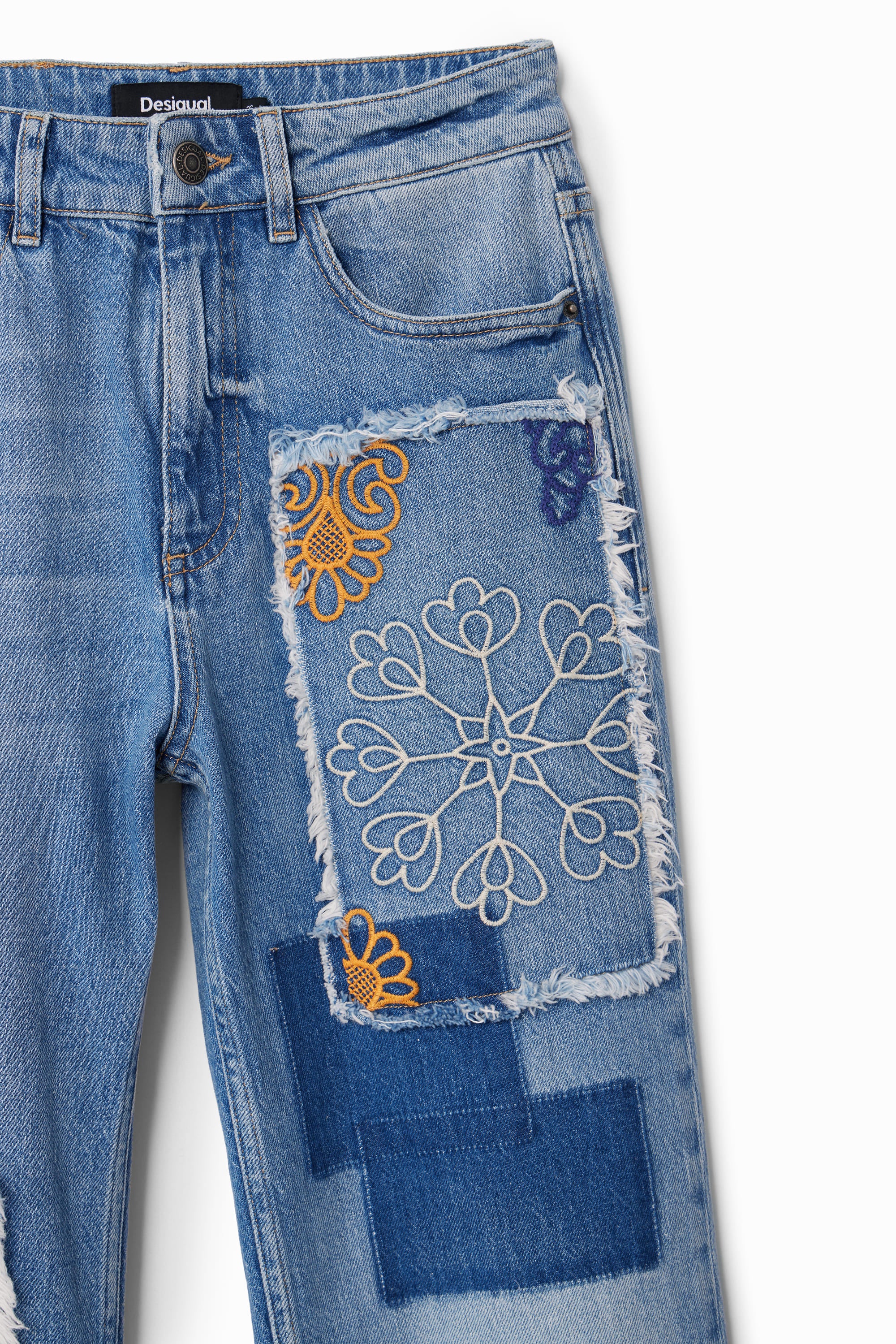 Desigual Mila Patchwork Culotte Jeans 24WWDD97